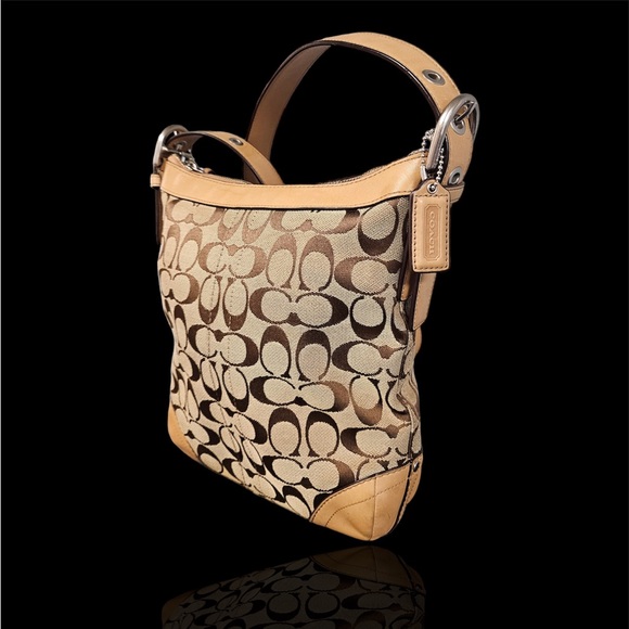 Coach Women's Brown Signature - Adjustable Strap Crossbody Handbag - Picture 3 of 14